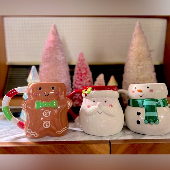 ✨NEW🎅🏻Holiday Time Santa Gingerbread Snowman Christmas Holiday Mug Set🎄 - Picture 13 of 14